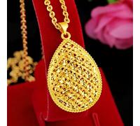 Dame wassertropfen 22 Karat 23 Karat 24 Karat Thailand Gold Gold GP schmuck Halskette + Anhänger