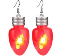 Dame Weihnachten Ohrringe LED Weihnachtsohrringe,Leuchtende Ohrringe, Disco Ball Earrings