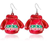 Dame Weihnachten Ohrringe LED Weihnachtsohrringe,Leuchtende Ohrringe, Disco Ball Earrings