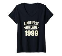 Damen 1999 Geburtstag Shirt 27. Geburtstag Geschenk Jahrgang 1999 T-Shirt mit V-Ausschnitt
