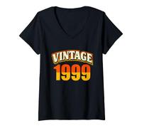Damen 1999 Geburtstags-T-Shirt, Jahrgang 1999, Geschenk zum 27. Geburtstag T-Shirt mit V-Ausschnitt