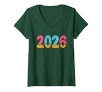 Damen 2026 Ice Cream Drip Meme Alpha-Slang der neuen Generation T-Shirt mit V-Ausschnitt
