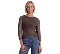 Street One 3/4-Arm Shirt aus Mesh mit Print Silk Brown 46