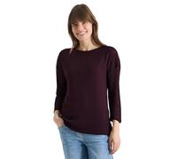 Cecil Damen 3/4-Arm Shirt im Ajour-Look in Rot, Gr: XL