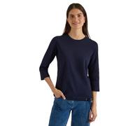 Damen 3/4-Arm Shirt mit Rundhals in Unifarbe