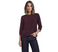 Street One Damen 3/4-Arm-Shirt LTD QR Style 17820 mit Spitzenkante am Saum rustic rouge Gr. 42