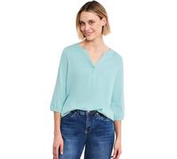 Tunikashirt STREET ONE, Damen, Gr. 38, misty mint, Web, 100% Baumwolle, unifarben, comfort fit normal, Rundhals, elastischer Bund, Shirts, mit 3/4 Ärmeln (31592239-38) misty mint