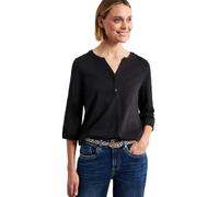 Tunikashirt STREET ONE, Damen, Gr. 42, schwarz, Web, 100% Baumwolle, unifarben, comfort fit normal, Rundhals, elastischer Bund, Shirts, mit 3/4 Ärmeln (71424543-42) schwarz