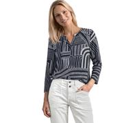 Street One - Print Jersey Shirt blau - Gr. - 40