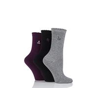 Damen 3 Paar SockShop Harry Potter Bestickte Detail Baumwollsocken - Sortiert 37-40