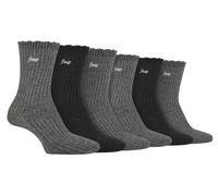 Damen 6er-Pack Bambus-Stiefelsocken | Süße Socken mit gewelltem Rand EU 37 - 42