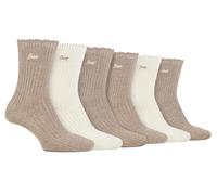 Damen 6er Pack Bambus-Stiefelsocken | Süße Socken mit gewelltem Rand EU 37 - 42