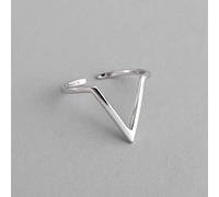 Damen 925 Sterling Silber Ringe Verstellbare,Geometrische Dreieck Mit Offenem Mund Silber Persönlichkeit Ring Für Frauen Halloween Party Bankett Wesentliche Street Kultur