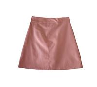 Damen A-Linie Lederröcke Herbst Hohe Taille Schlank Paket Hip Office Lady Rock Photo Color5 L