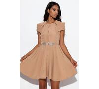 Damen A-Linien Mini-Kleid mit Pailletten S