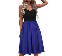 Damen Abendkleid Lang Spitzenkleid Sexy mit Schlitz,Cocktailkleid Langarm Swing Midikleid Große Größen High Waist Festlich Partykleid Abendkleider für Hochzeit Brautjungfernkleider Einfarbig