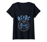 Damen AC/DC for Those About to Rock Argentinien Flagge Farben T-Shirt mit V-Ausschnitt