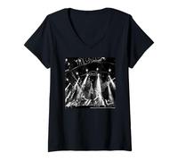 Damen AC/DC Live Arena Thunderbolt Rock Konzertbühne T-Shirt mit V-Ausschnitt