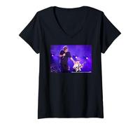 Damen AC/DC Live Stage Rock Legends Konzert Elektrische lila Lichter T-Shirt mit V-Ausschnitt