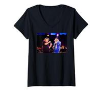 Damen AC DC Rock Konzert, Bühne, Riffs, Thunderstruck Energy Live T-Shirt mit V-Ausschnitt