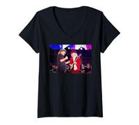 Damen AC DC Rock Konzertbühne Energy Thunder Riffs Live T-Shirt mit V-Ausschnitt