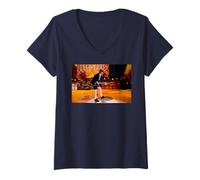 Damen AC DC Rockband Logo Live-Konzert Stage Energy T-Shirt mit V-Ausschnitt