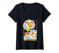 Damen Achieve Your Dreams Sarcasm Retro Vintage Funny Adult Humor T-Shirt mit V-Ausschnitt
