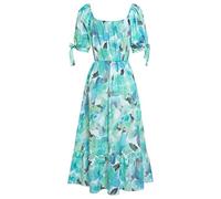 Damen Ärmellos Sommerkleid Midikleid,Summer Kleid Gesmokt Damen,Sommerkleider Blau,Sommerkleid Damen Weiß,Mesh Kleid,Leinenkleider Italienische Mode,Henna Abend Kleid