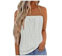 Damen Ärmelloses Tank Top and Comfortable Cotton Like Short Sleeved T Shirt with Priced Printed Trägershirt Ärmellose T-Shirts Träger Tshirt Sommer Shirts Tanktop Oberteil Ärmellos Basic Weiß L