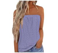 Damen Ärmelloses Tank Top and Comfortable Cotton Like Short Sleeved T Shirt with Priced Printed Trägershirt Ärmellose T-Shirts Träger Tshirt Sommer Shirts Tanktop Oberteil Ärmellos Basic Lila L