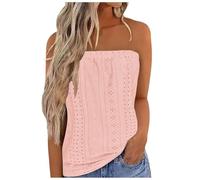 Damen Ärmelloses Tank Top and Comfortable Cotton Like Short Sleeved T Shirt with Priced Printed Trägershirt Ärmellose T-Shirts Träger Tshirt Sommer Shirts Tanktop Oberteil Ärmellos Basic Rosa L