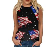 Damen Ärmelloses Tank Top Tops Square Neck Printed Shirts 2026 Casual Loose Fit Süßes Tanks T-Shirt Für Frauen Shirt Elegant Sommer Ärmellos Tanktop Basic Oversize T Ärmellose Women Locker Gelb L