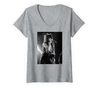 Damen Aerosmith Sänger Stephen Tyler von Andy Willsher T-Shirt mit V-Ausschnitt
