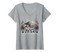 Damen Alaska T-Shirt mit V-Ausschnitt