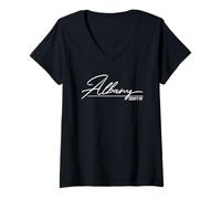 Damen Albany County, New York T-Shirt mit V-Ausschnitt