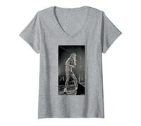 Damen Alice Cooper Live School's Out Sänger von Dick Barnatt T-Shirt mit V-Ausschnitt