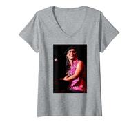 Damen Alicia Singer Keys Lieder von In A Minor Fallin' 2002 T-Shirt mit V-Ausschnitt