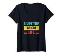 Damen Alicia T-Shirt mit V-Ausschnitt