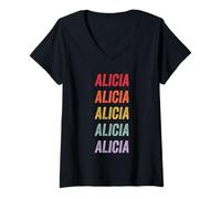 Damen Alicia T-Shirt mit V-Ausschnitt
