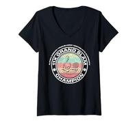Damen Althea Gibson Kollektion | Tennis Champion | Pastel Quarter T-Shirt mit V-Ausschnitt