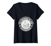 Damen Althea Gibson Kollektion | Tennis-Champion | Silver Quarter T-Shirt mit V-Ausschnitt