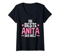 Damen Anita T-Shirt mit V-Ausschnitt