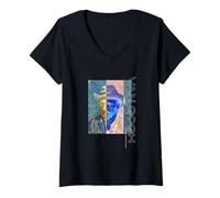 Damen Apoh Van Gogh Filzhut PAPL077, Grau T-Shirt mit V-Ausschnitt