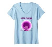 Damen Aretha Franklin Fillmore West Rosa T-Shirt mit V-Ausschnitt