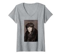 Damen Aretha Franklin Queen of Soul von Simon Fowler T-Shirt mit V-Ausschnitt