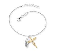 Engelsrufer ERB-FEDER-ANGEL-BIG Damen Armband Bicolor Gold weiß 20 cm