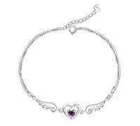Damen Armband Herz 925 Sterling Silber Armband Damen Gold Armband für Frauen Charm Armband Silber Armband Damen Mädchen Modeschmuck für Frauen und Mädchen Geschenke