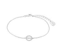 Armband S.OLIVER "Infinity/Unendlichkeitsschleife, 2032571" Armbänder Gr. Silber 925 (Sterlingsilber), silberfarben Damen Trachtenmode mit Zirkonia (synth.) (61529934-0)