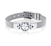 Damen Armband KLEEBLATT aus Edelstahl