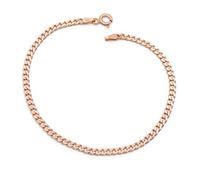 Damen-Armband Panzerarmband 925 Sterling Silber rose vergoldet 3mm breit Länge wählbar 17 18 18,5 19 19,5 20 21 cm Panzerkette Rosé Armkette (19)